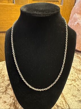 Waxing Poetic Silver Rope Link Necklace - Silver